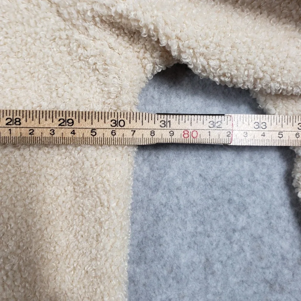 Ava & Viv 3X Plus Cream Fleece Pullover Sweater Mock Neck Cozy‎ Loungewear
